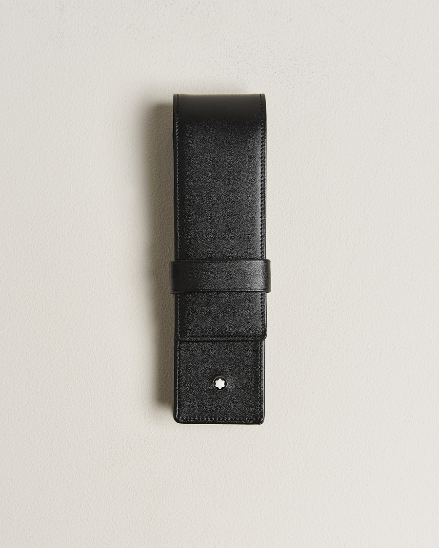 Heren | Montblanc Meisterstück 2 Pen Pouch Clasp Black | Montblanc | Meisterstück 2 Pen Pouch Clasp Black