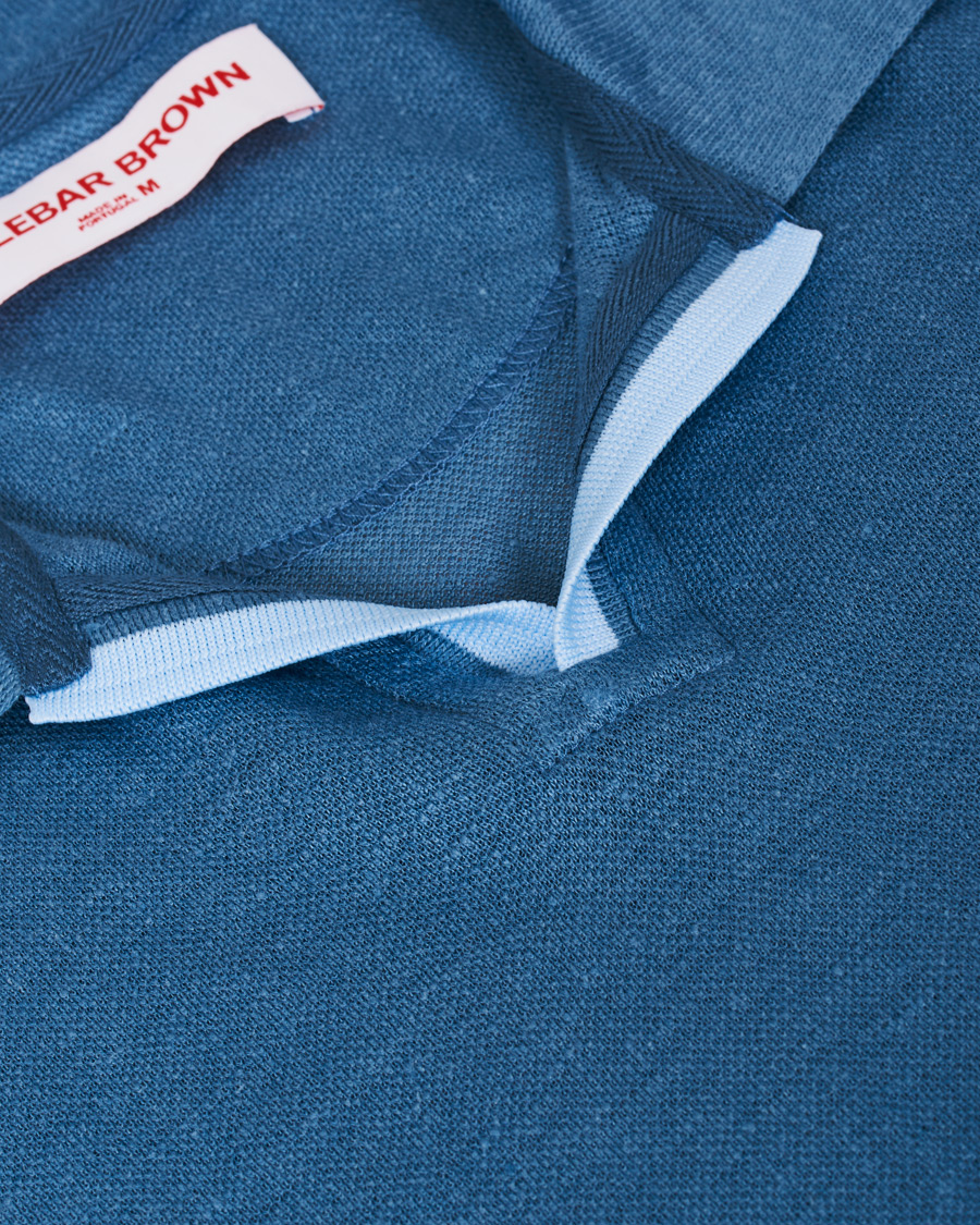 Heren | Polo's | Orlebar Brown | Felix Linen Polo Blue Haze/Washed Indigo