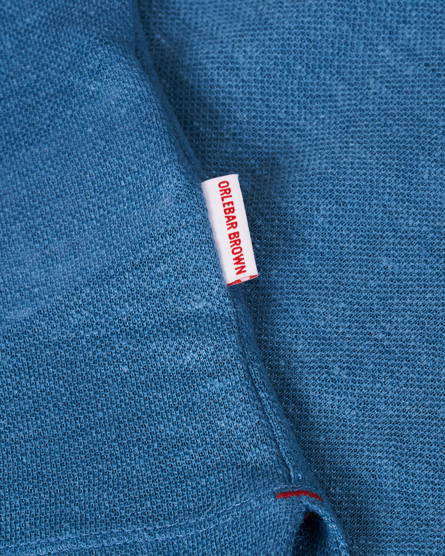 Heren | Polo's | Orlebar Brown | Felix Linen Polo Blue Haze/Washed Indigo