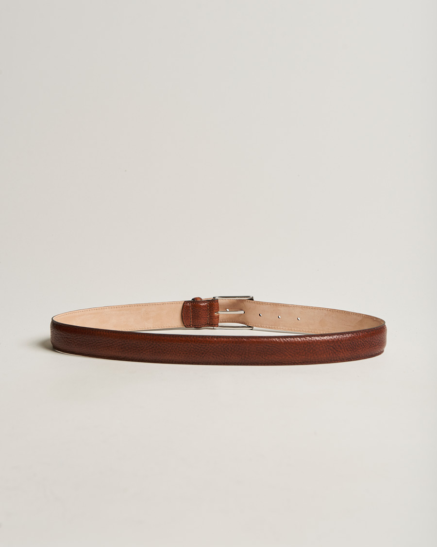 Heren |  | Loake 1880 | Henry Grained Leather Belt 3,3 cm Mahogany