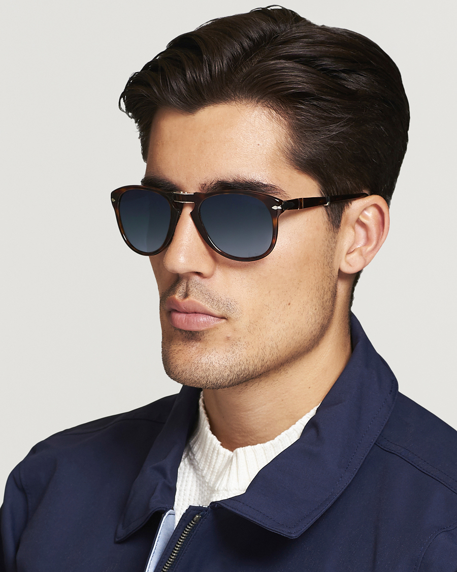Heren |  | Persol | 0PO0714 Folding Sunglasses Havana/Blue Gradient