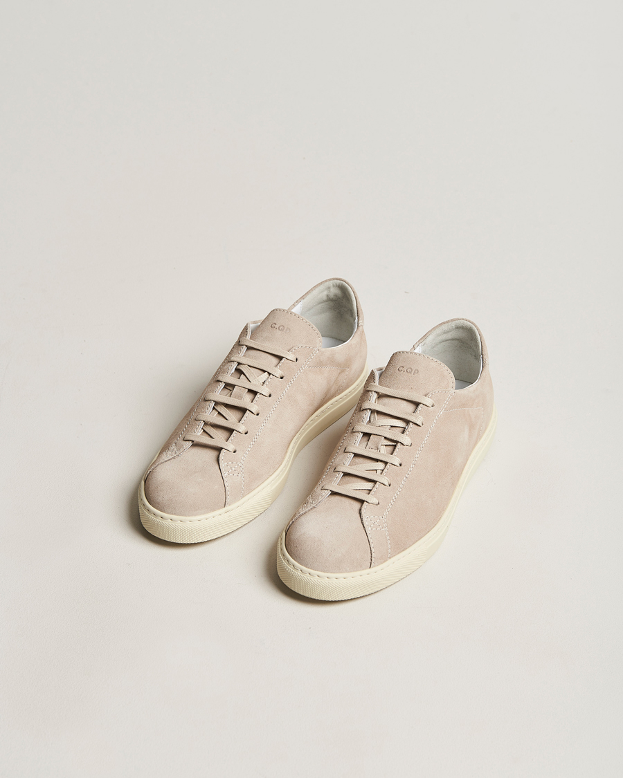 Heren | CQP | CQP | Racquet Sneaker Beige Suede