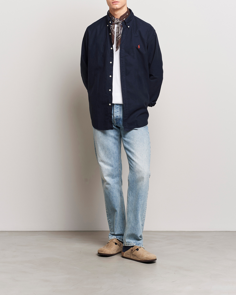 Heren | Overhemden | Polo Ralph Lauren | Custom Fit Garment Dyed Oxford Shirt Navy