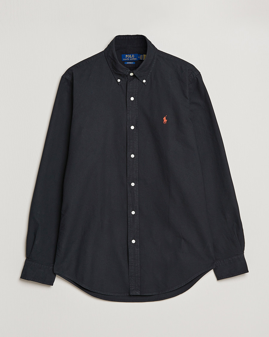 Heren | Overhemden | Polo Ralph Lauren | Custom Fit Garment Dyed Oxford Shirt Black