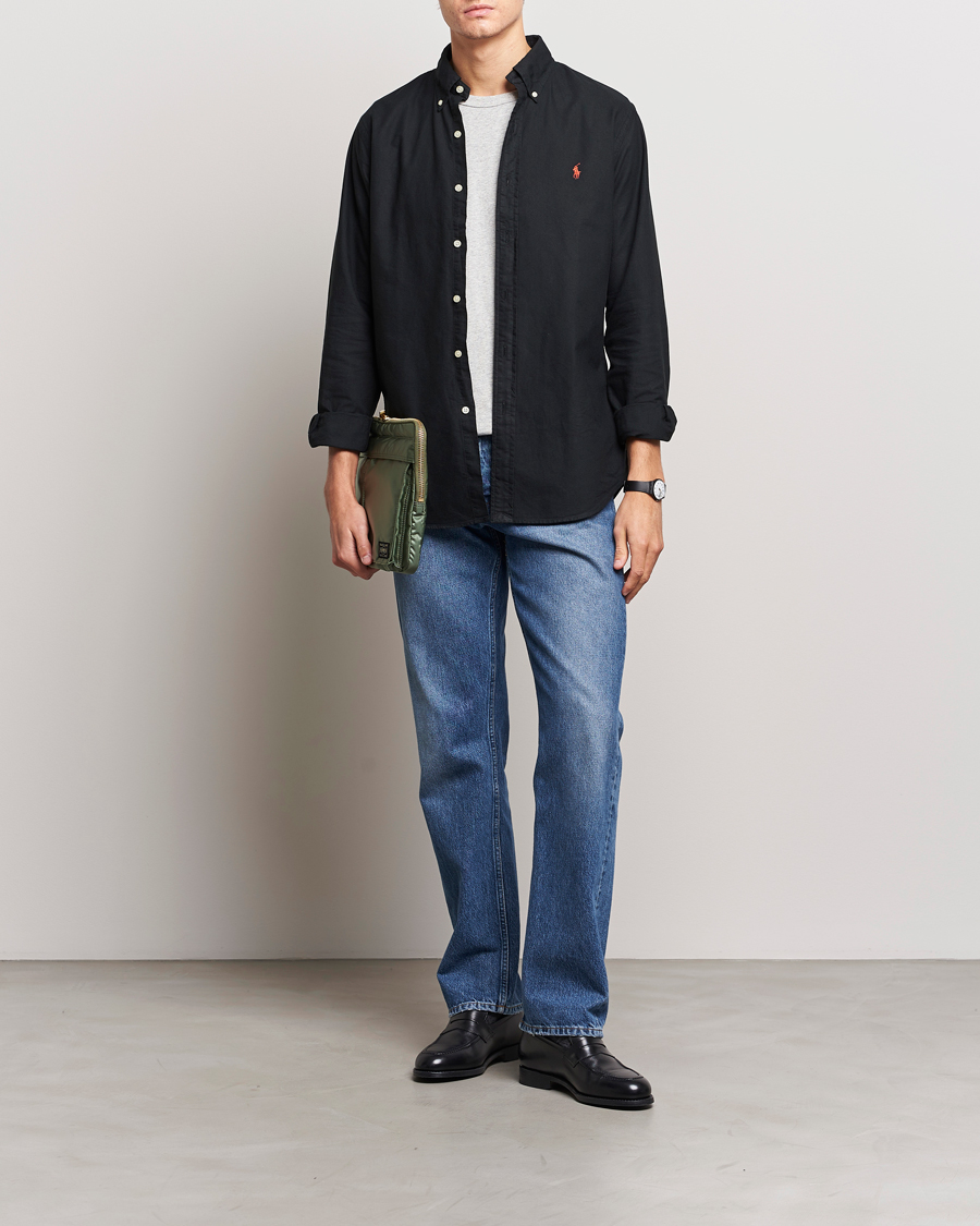 Heren | Overhemden | Polo Ralph Lauren | Custom Fit Garment Dyed Oxford Shirt Black