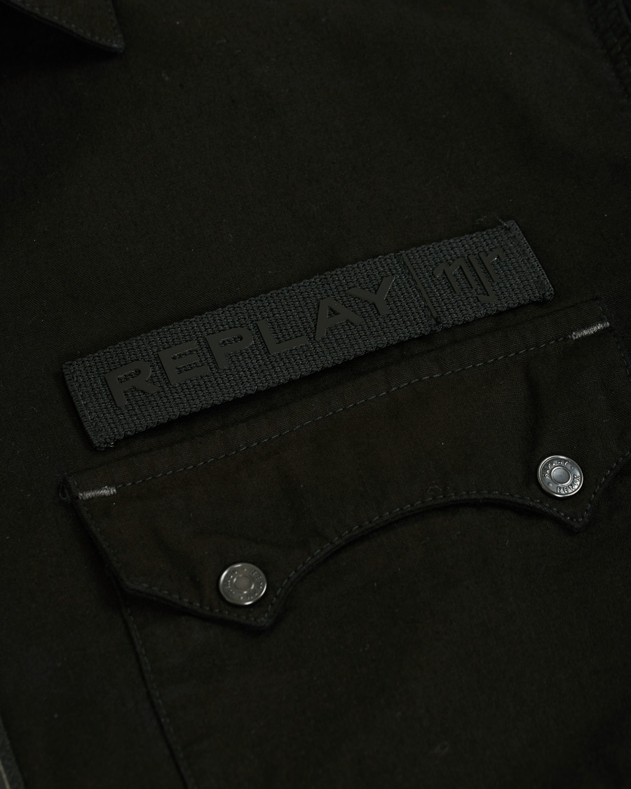 Heren | Overhemden | Replay | Neymar JR Denim Full Zip Overshirt Black