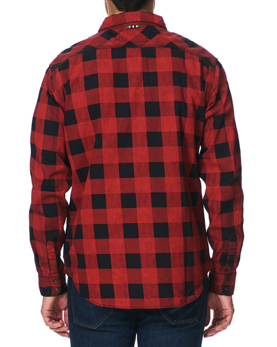 Heren | Overhemden | Replay | Neymar JR Check Full Zip Overshirt Black/Red L