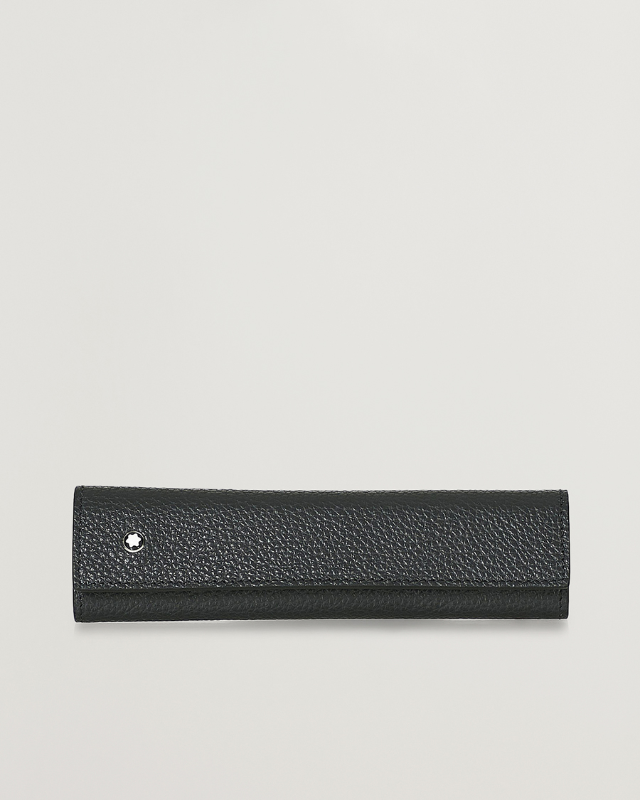 Heren | Montblanc MST Soft Grain 1-Pen Pouch Black | Montblanc | MST Soft Grain 1-Pen Pouch Black