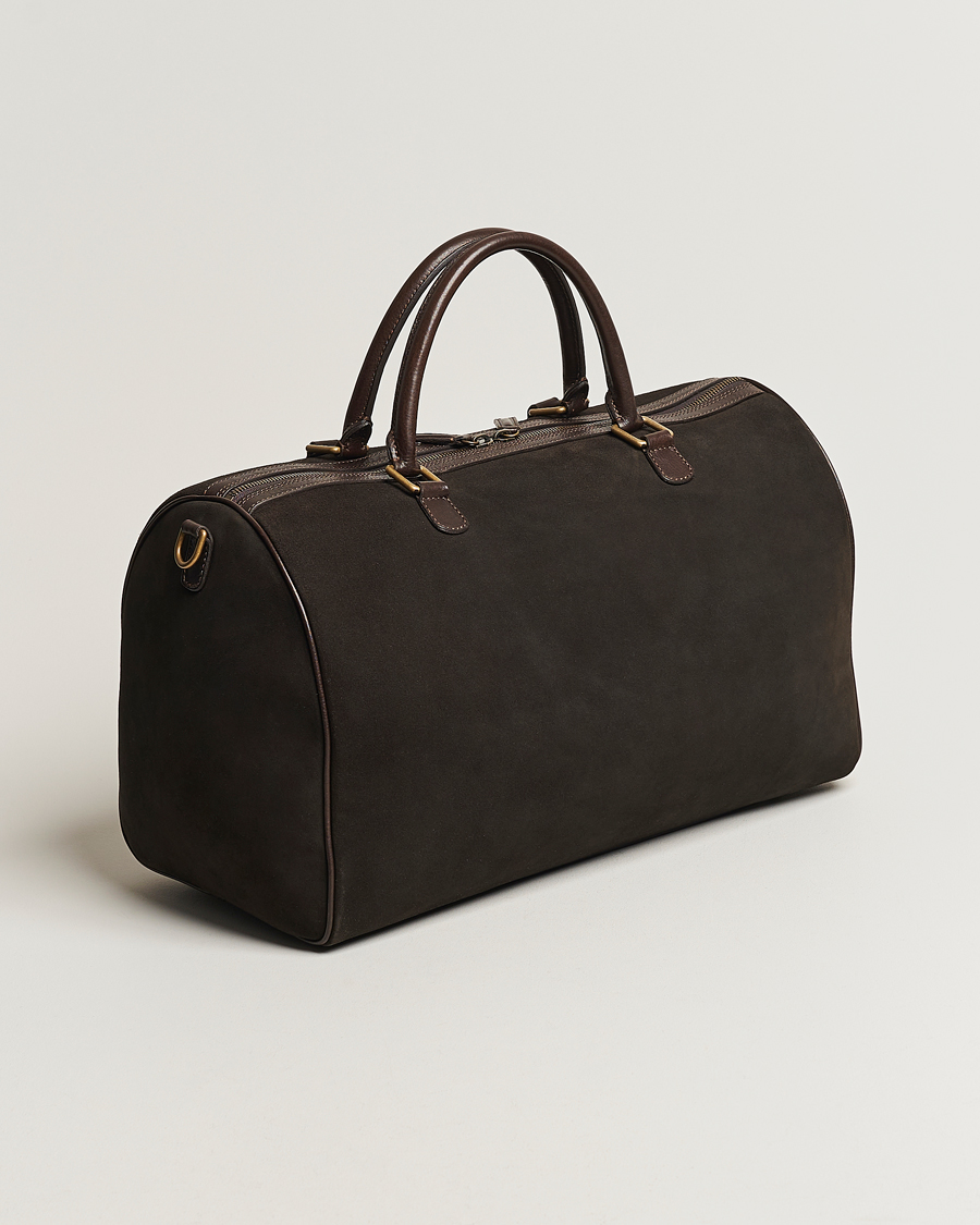 Heren | Anderson's | Anderson's | Boston Suede Weekendbag Brown/Brown