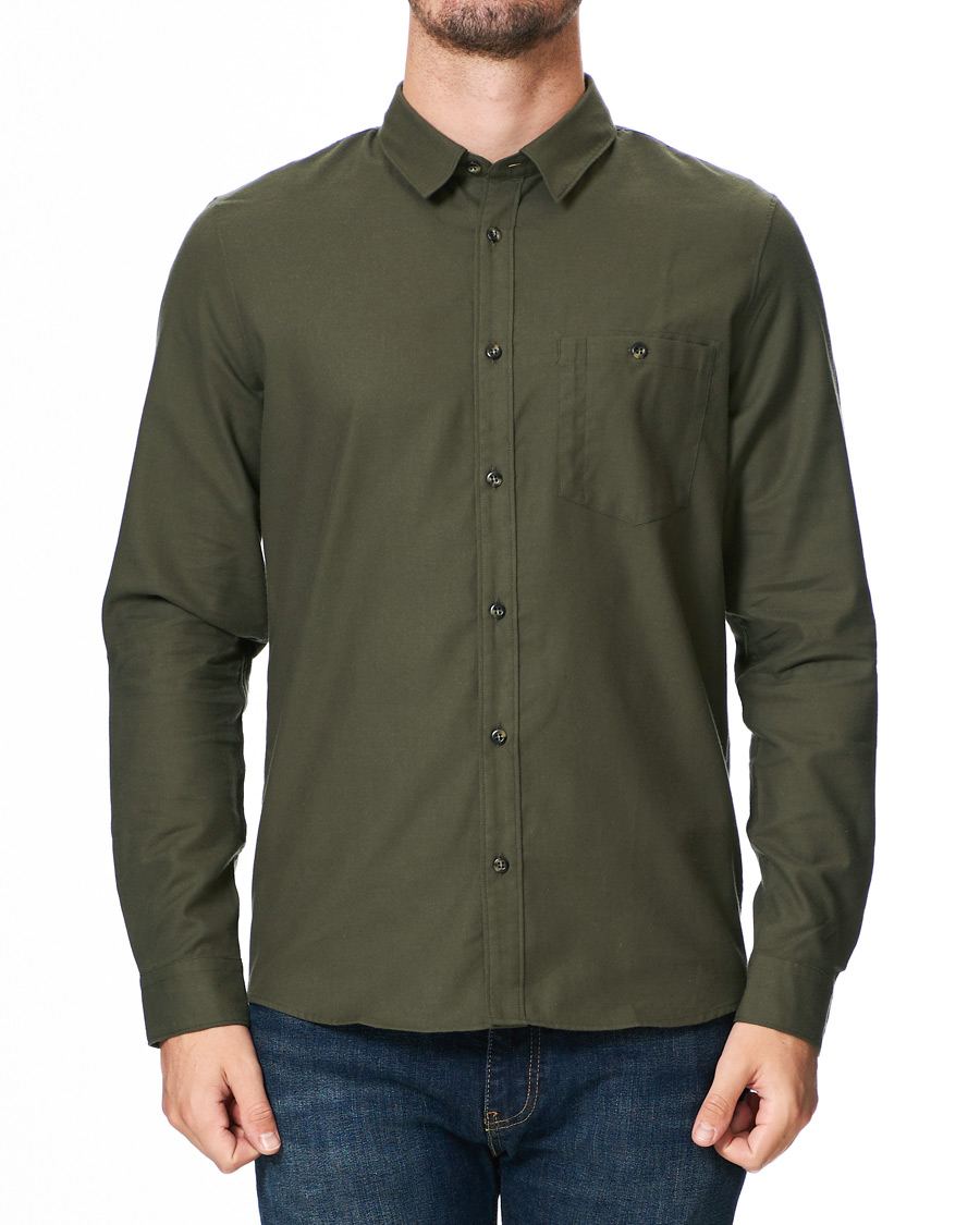 Heren | Overhemden | A.P.C. | Chicago Flannel Shirt Dark Green