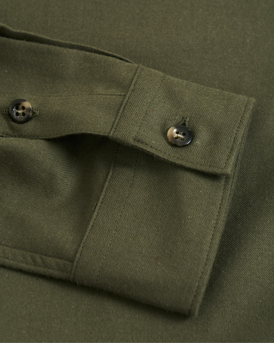 Heren | Overhemden | A.P.C. | Chicago Flannel Shirt Dark Green
