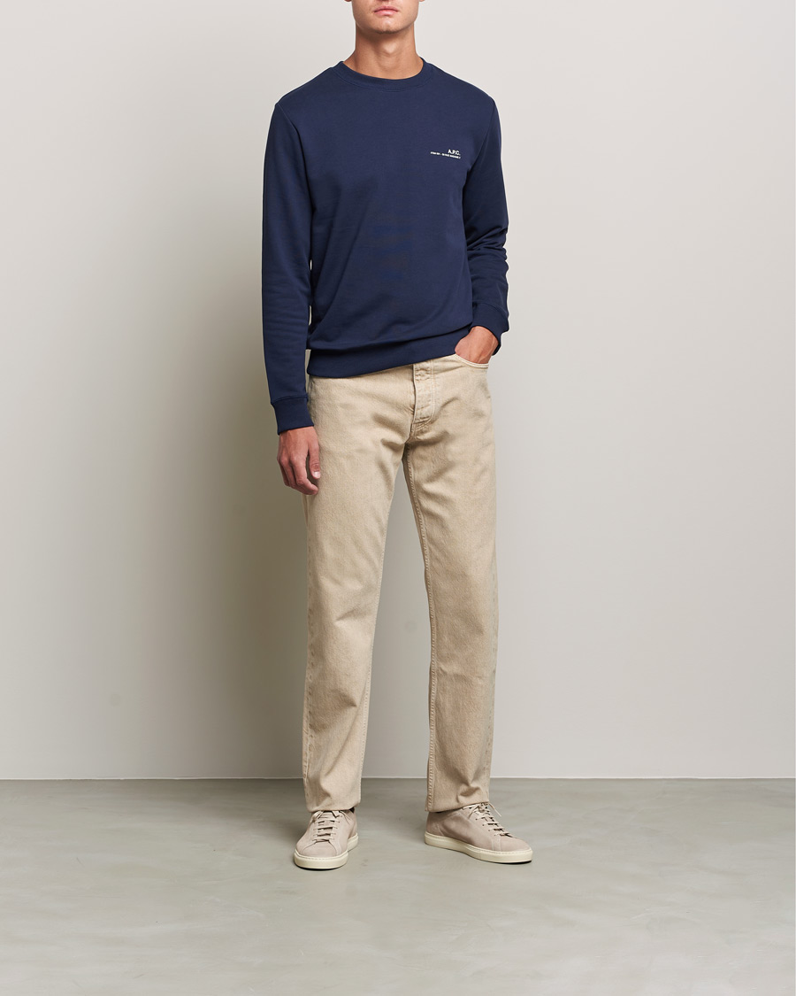Heren | Truien | A.P.C. | Item Crew Neck Sweatshirt Navy