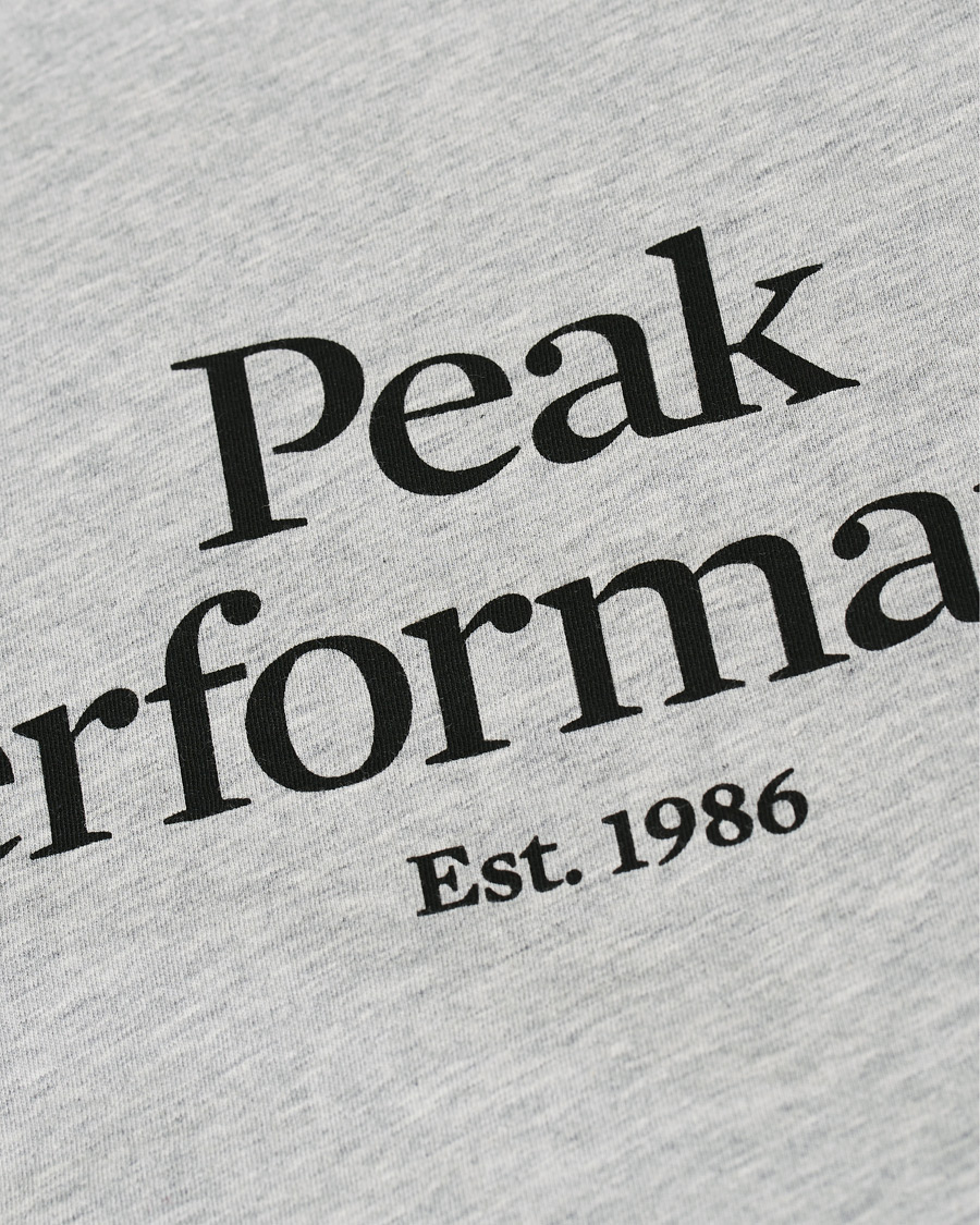 Heren | T-shirts | Peak Performance | Original Logo Crew Neck Tee Light Grey Melange