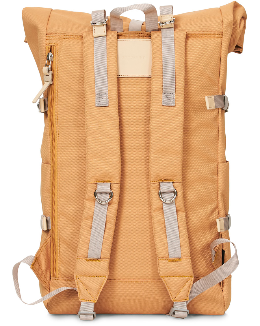 Heren | Sandqvist Bernt Cordura Eco Made Roll Top Backpack Yellow | Sandqvist | Bernt Cordura Eco Made Roll Top Backpack Yellow