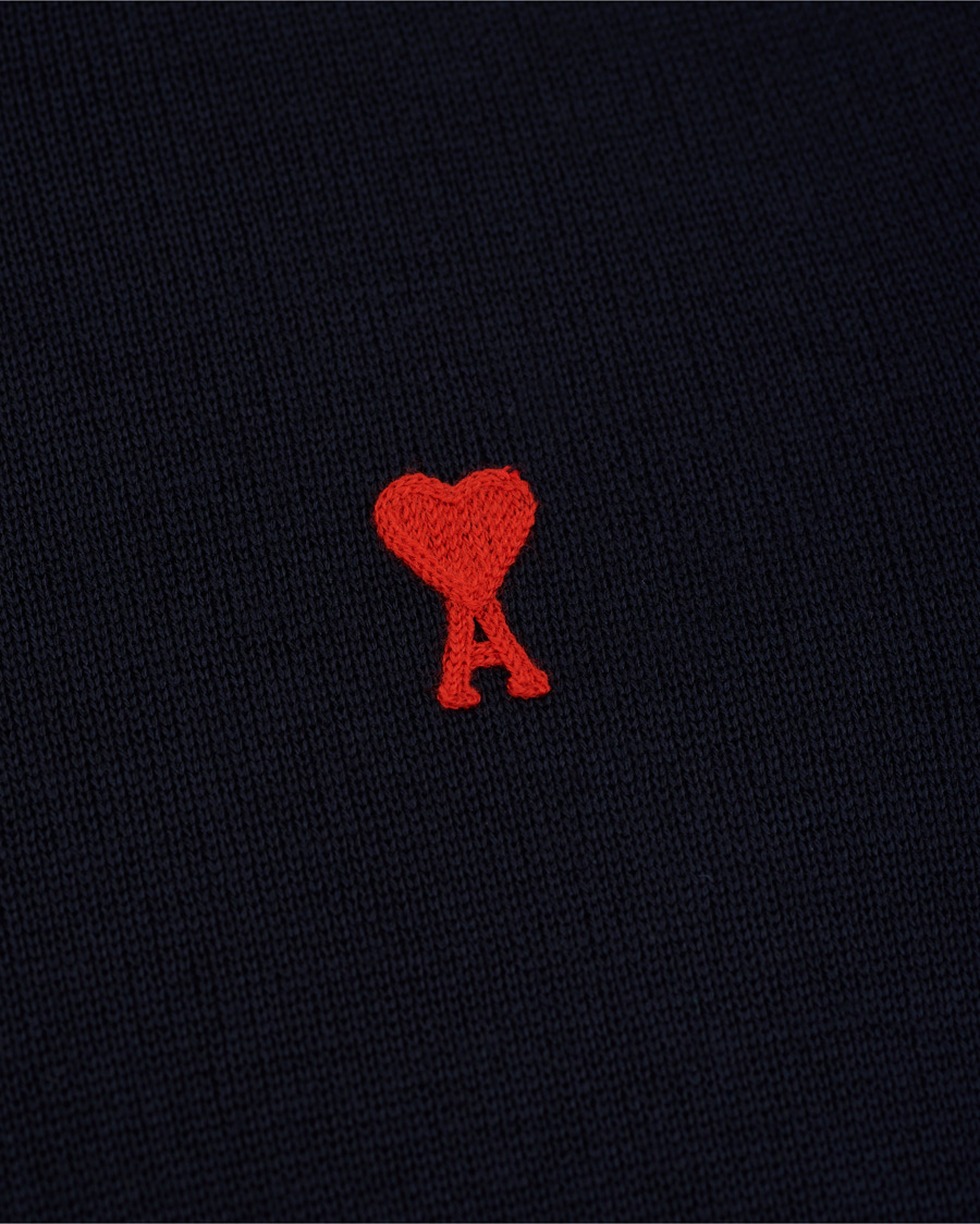 Heren | Truien | AMI | Heart Logo Merino Sweater Navy