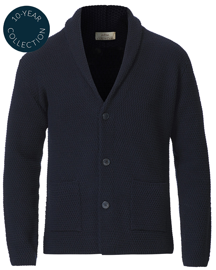 Heren | Truien | Altea | Shawl Collar Cardigan Navy