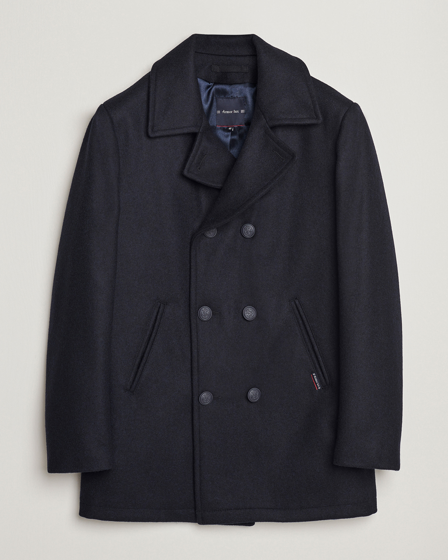 Heren | Jassen | Armor-lux | Kermor Wool Peacoat Navy 46