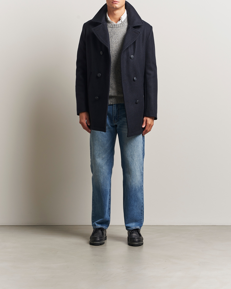Heren | Jassen | Armor-lux | Kermor Wool Peacoat Navy