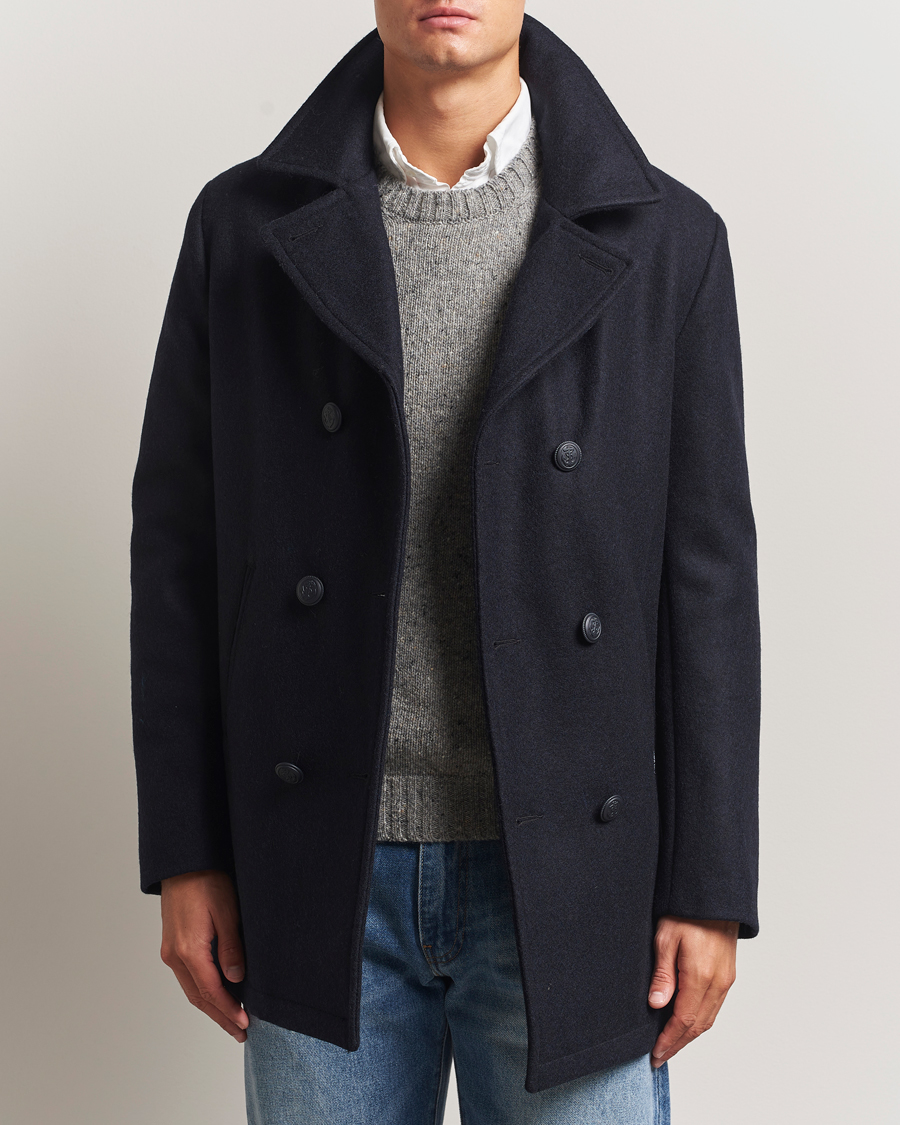 Heren | Jassen | Armor-lux | Kermor Wool Peacoat Navy 46