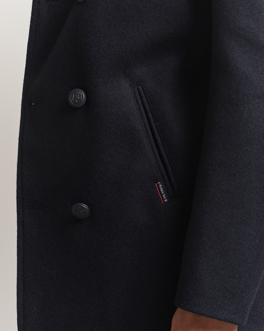 Heren | Jassen | Armor-lux | Kermor Wool Peacoat Navy