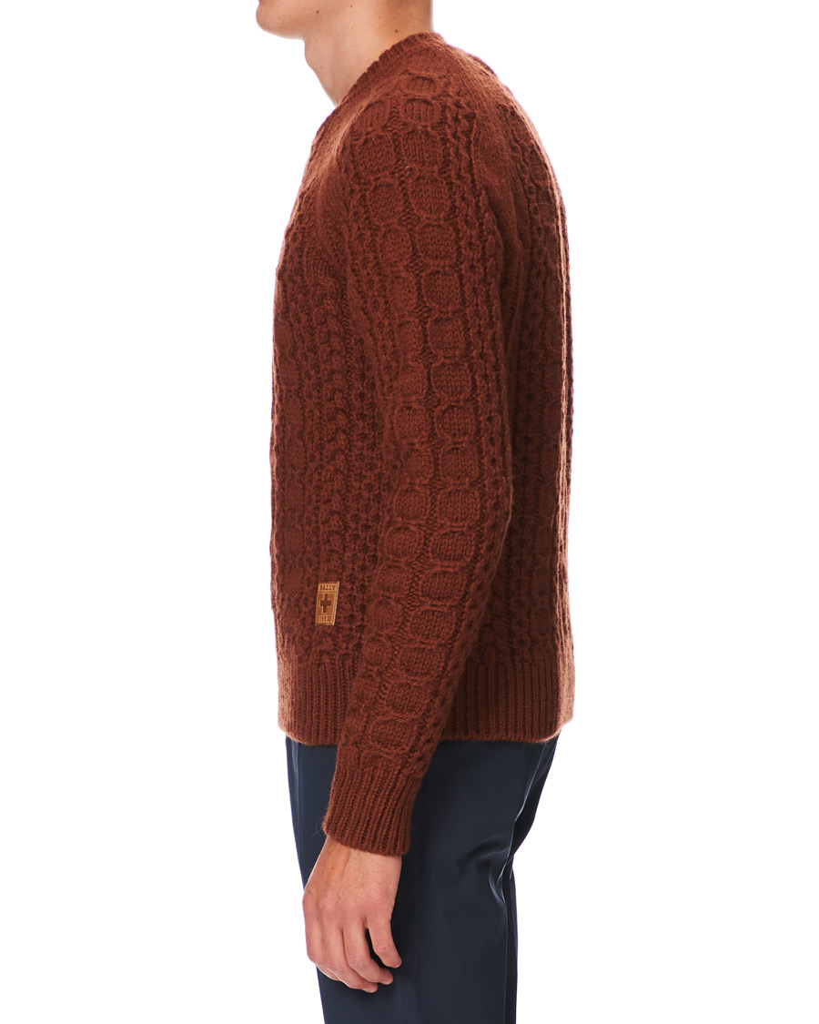 Heren | Truien | Bally | Aran Cable Knit Sweater Dark Orange