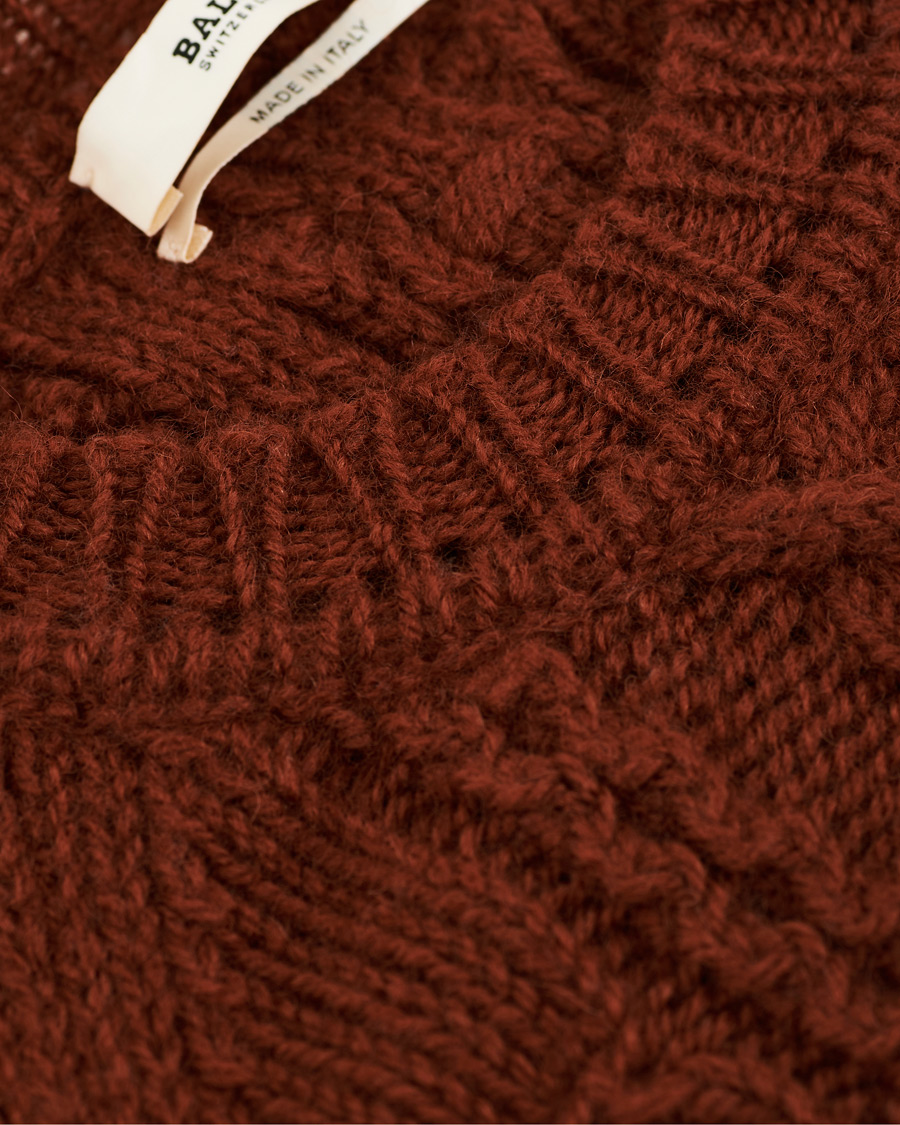 Heren | Truien | Bally | Aran Cable Knit Sweater Dark Orange
