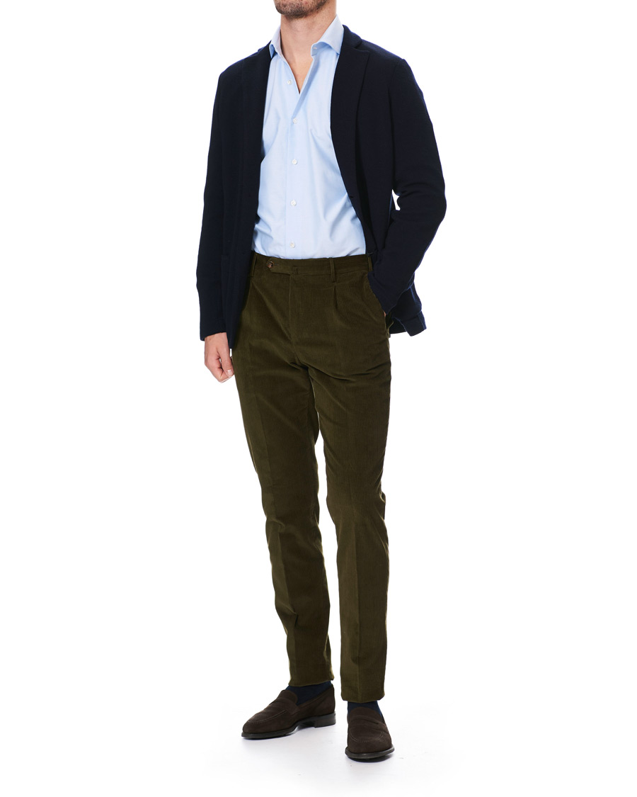 Heren | Overhemden | Barba Napoli | Culto Slim Fit Washed Oxford Shirt Light Blue