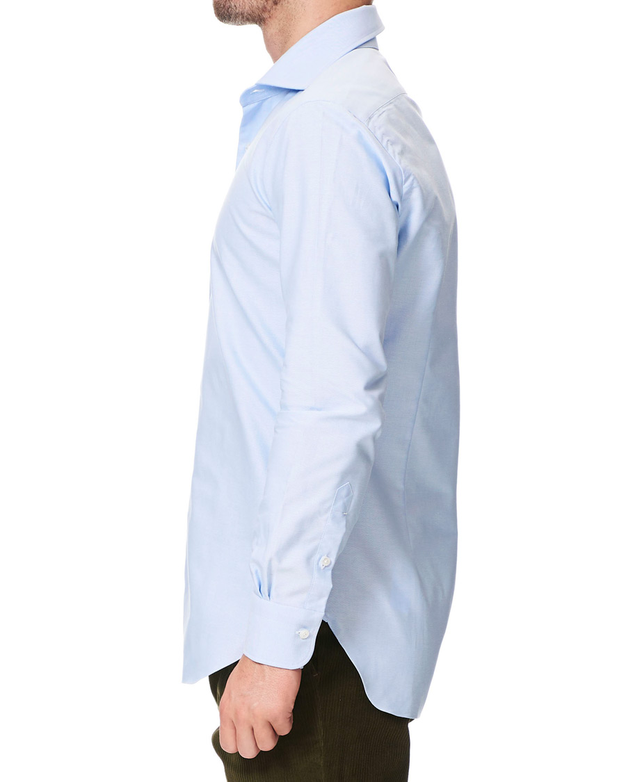 Heren | Overhemden | Barba Napoli | Culto Slim Fit Washed Oxford Shirt Light Blue