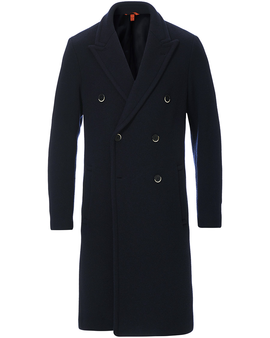 Heren | Jassen | Barena | Soft Double Breasted Wool Coat Navy