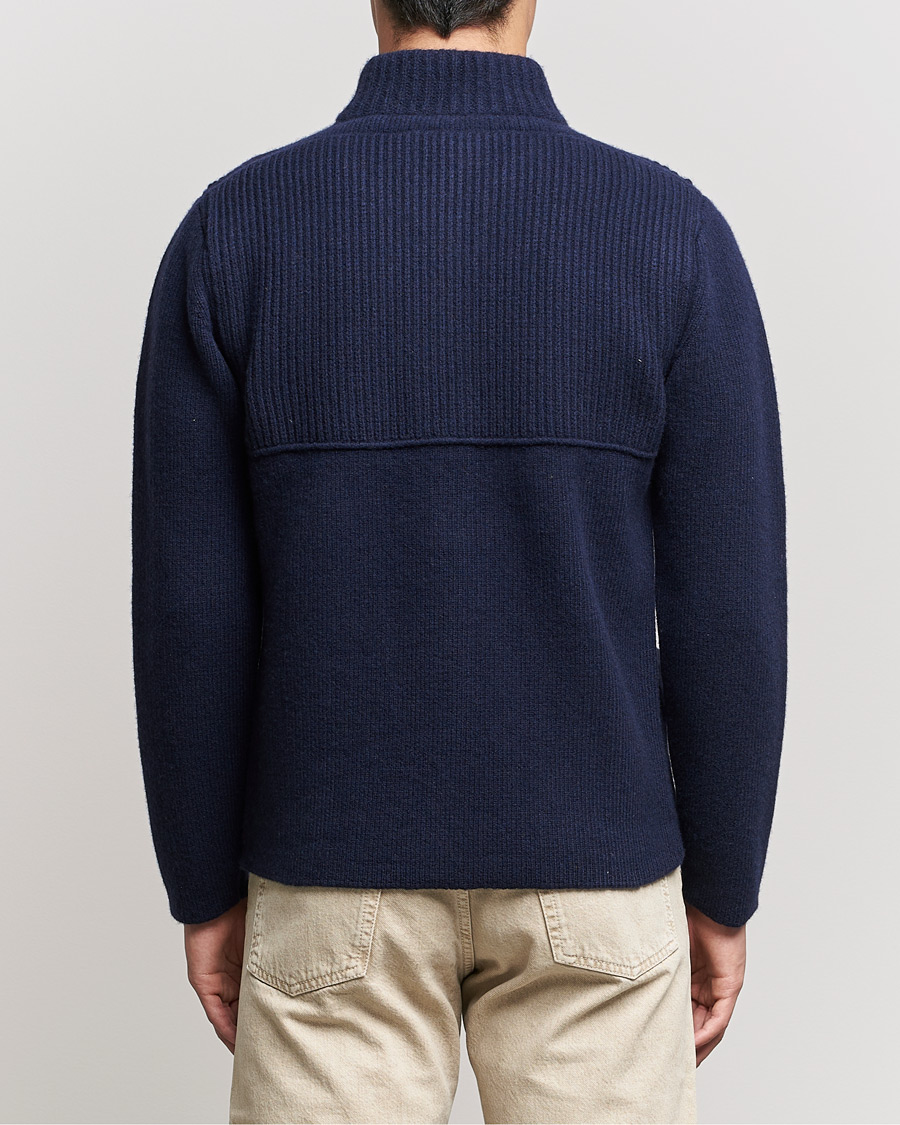 Heren | Truien | Inis Meáin | Heavy Wool Cardigan Navy