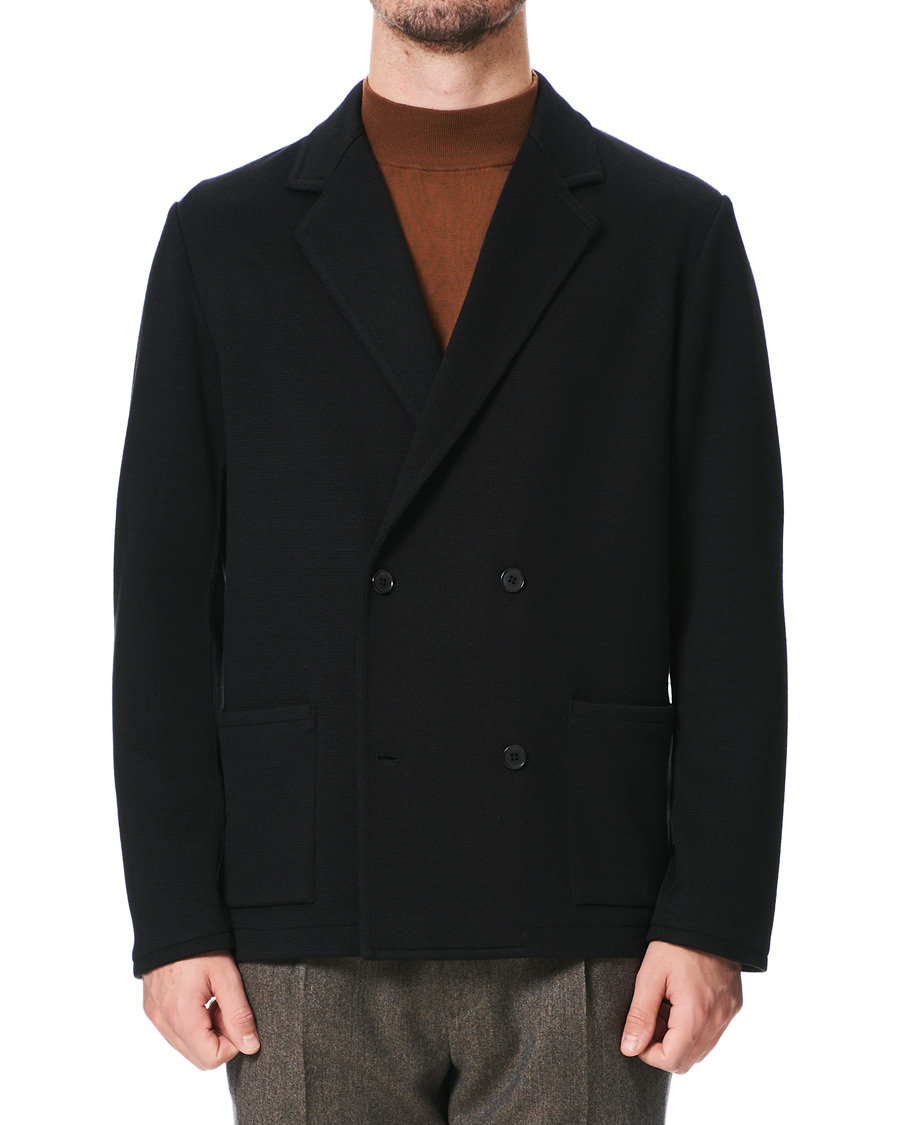 Heren | Blazers | Camoshita | Knitted Cardigan Blazer Navy