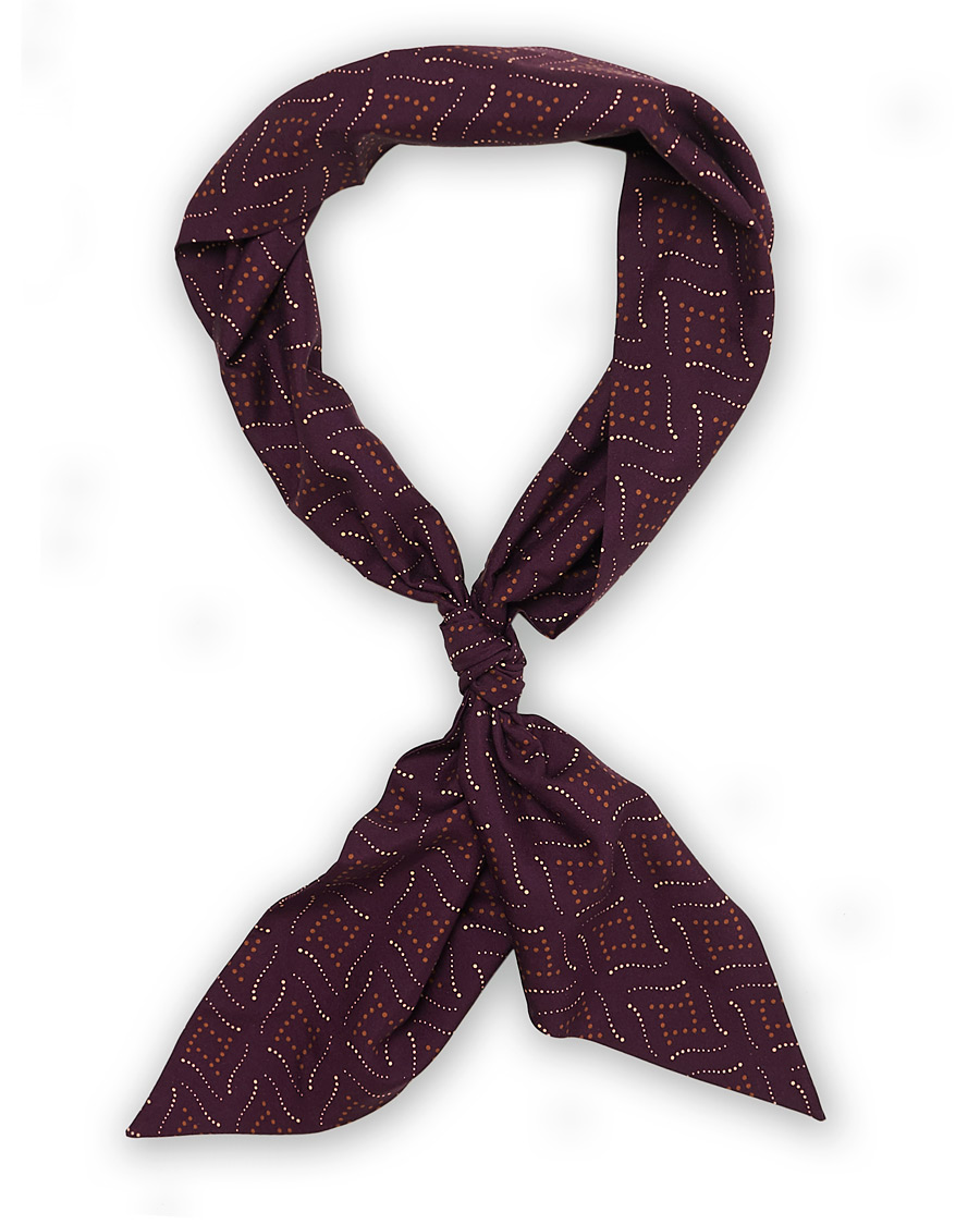 Heren | Camoshita Vintage Print Silk Scarf Burgundy | Camoshita | Vintage Print Silk Scarf Burgundy