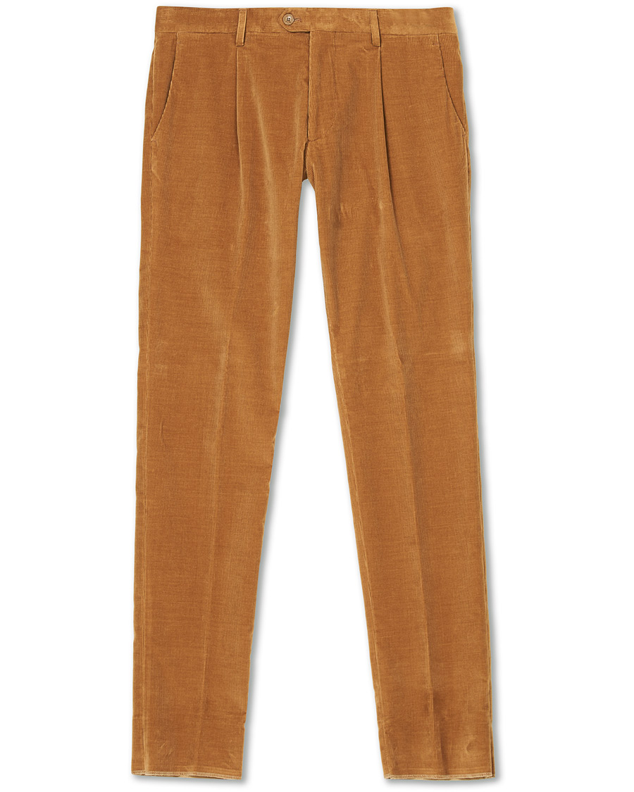 Heren | Broeken | Etro | Pleated Corduroy Trousers Khaki