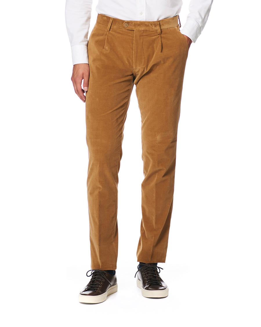 Heren | Broeken | Etro | Pleated Corduroy Trousers Khaki