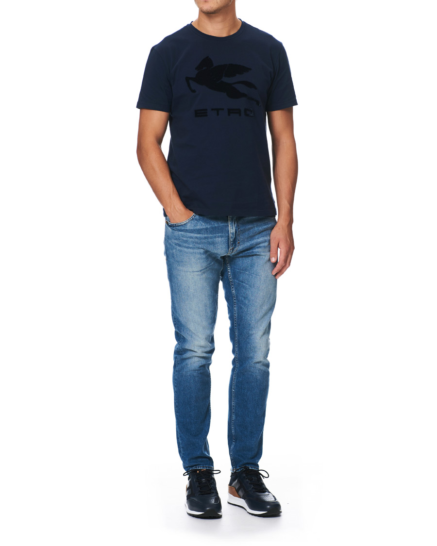 Heren | T-shirts | Etro | Pegasus Logo T-Shirt Navy