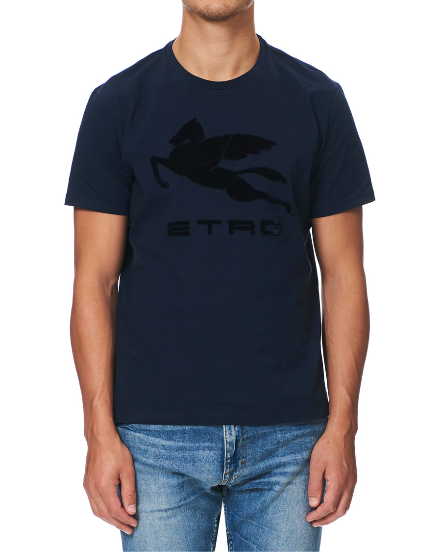 Heren | T-shirts | Etro | Pegasus Logo T-Shirt Navy