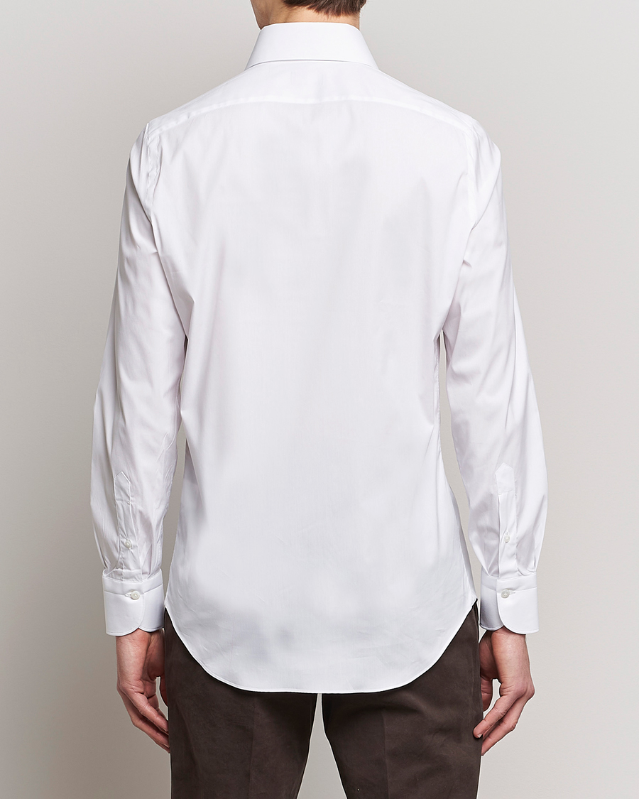 Heren | Overhemden | Finamore Napoli | Milano Slim Fit Stretch Shirt White