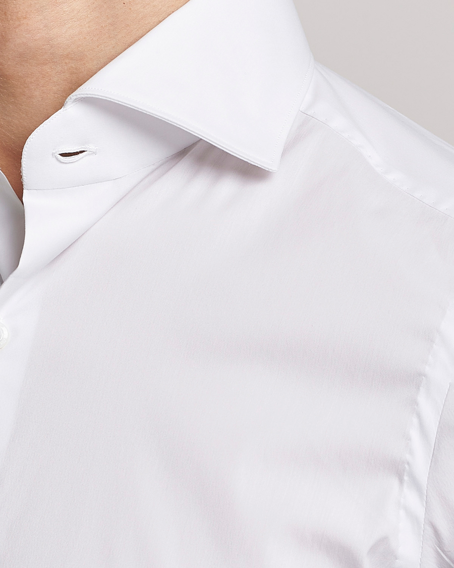 Heren | Overhemden | Finamore Napoli | Milano Slim Fit Stretch Shirt White