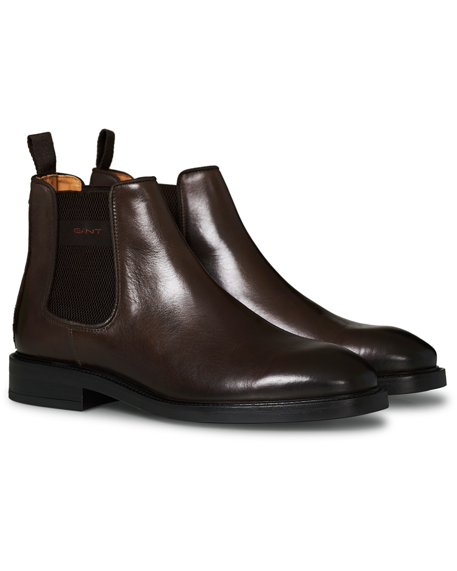 Heren | GANT Flairville Chelsea Boot Dark Brown Calf 40 | GANT | Flairville Chelsea Boot Dark Brown Calf 40