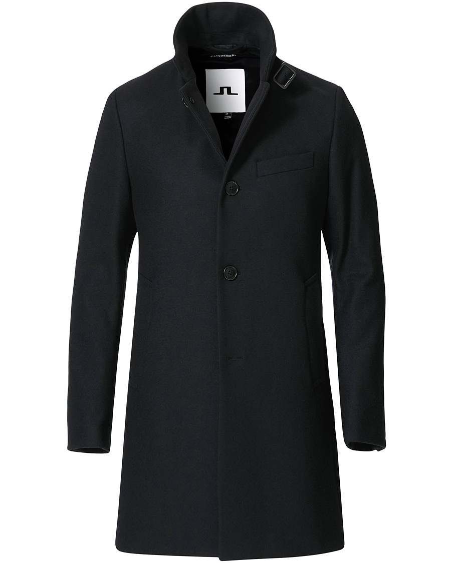 Heren | Jassen | J.Lindeberg | Holger Compact Melton Coat Black