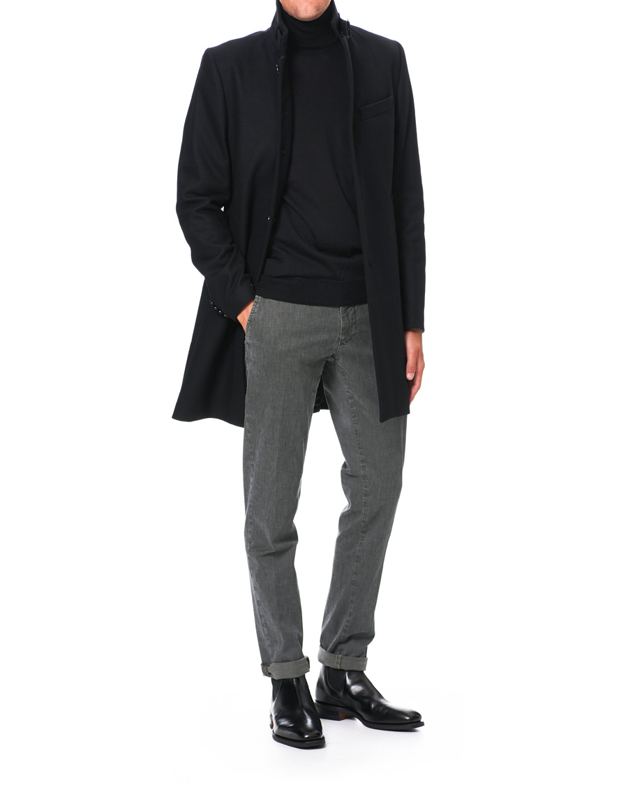 Heren | Jassen | J.Lindeberg | Holger Compact Melton Coat Black