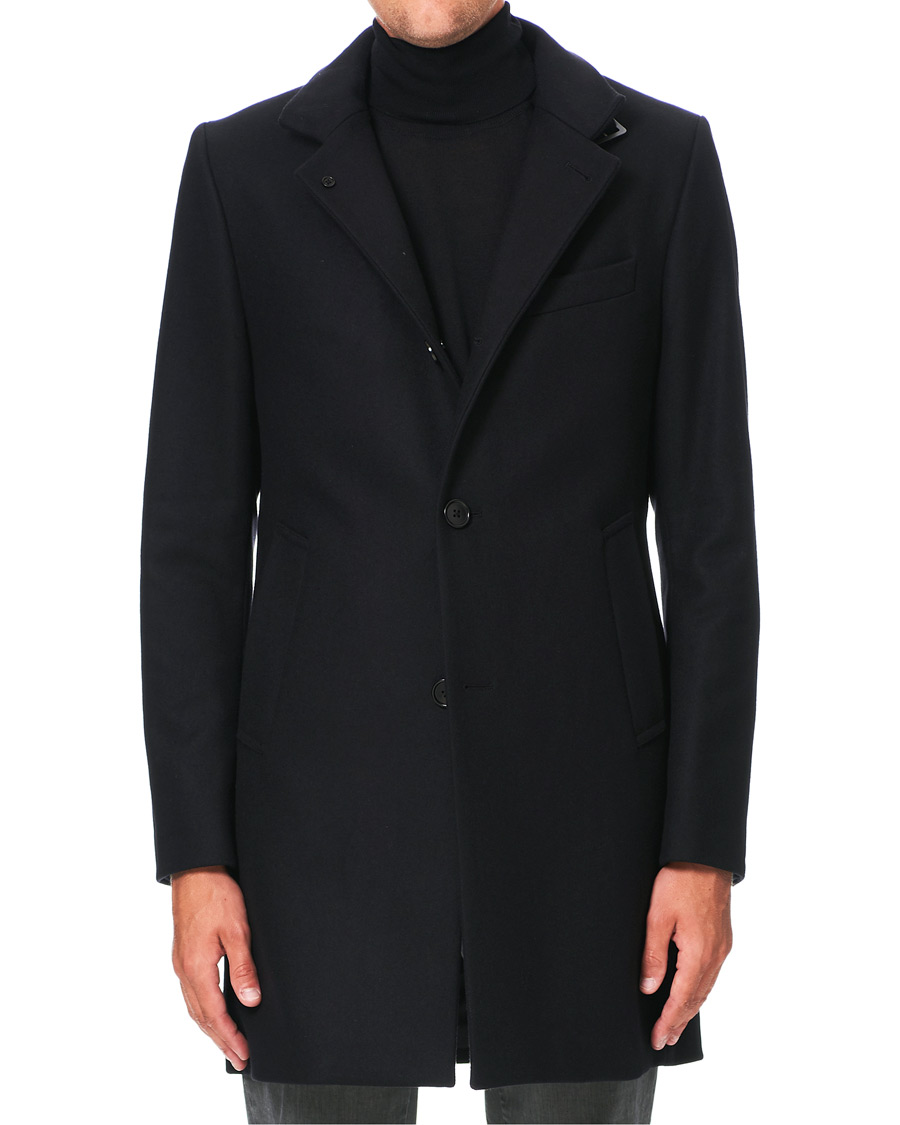 Heren | Jassen | J.Lindeberg | Holger Compact Melton Coat Black