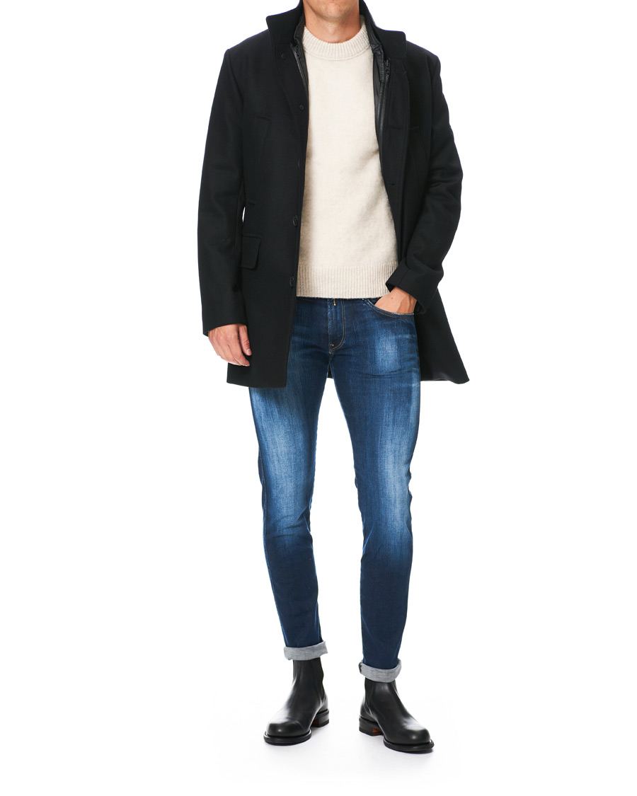 Heren | Jassen | J.Lindeberg | Kali Wool Stand Up Collar Coat Black