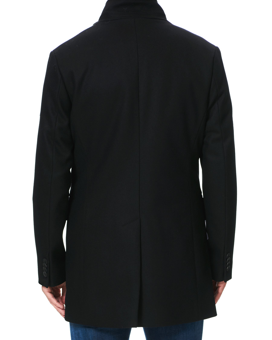 Heren | Jassen | J.Lindeberg | Kali Wool Stand Up Collar Coat Black
