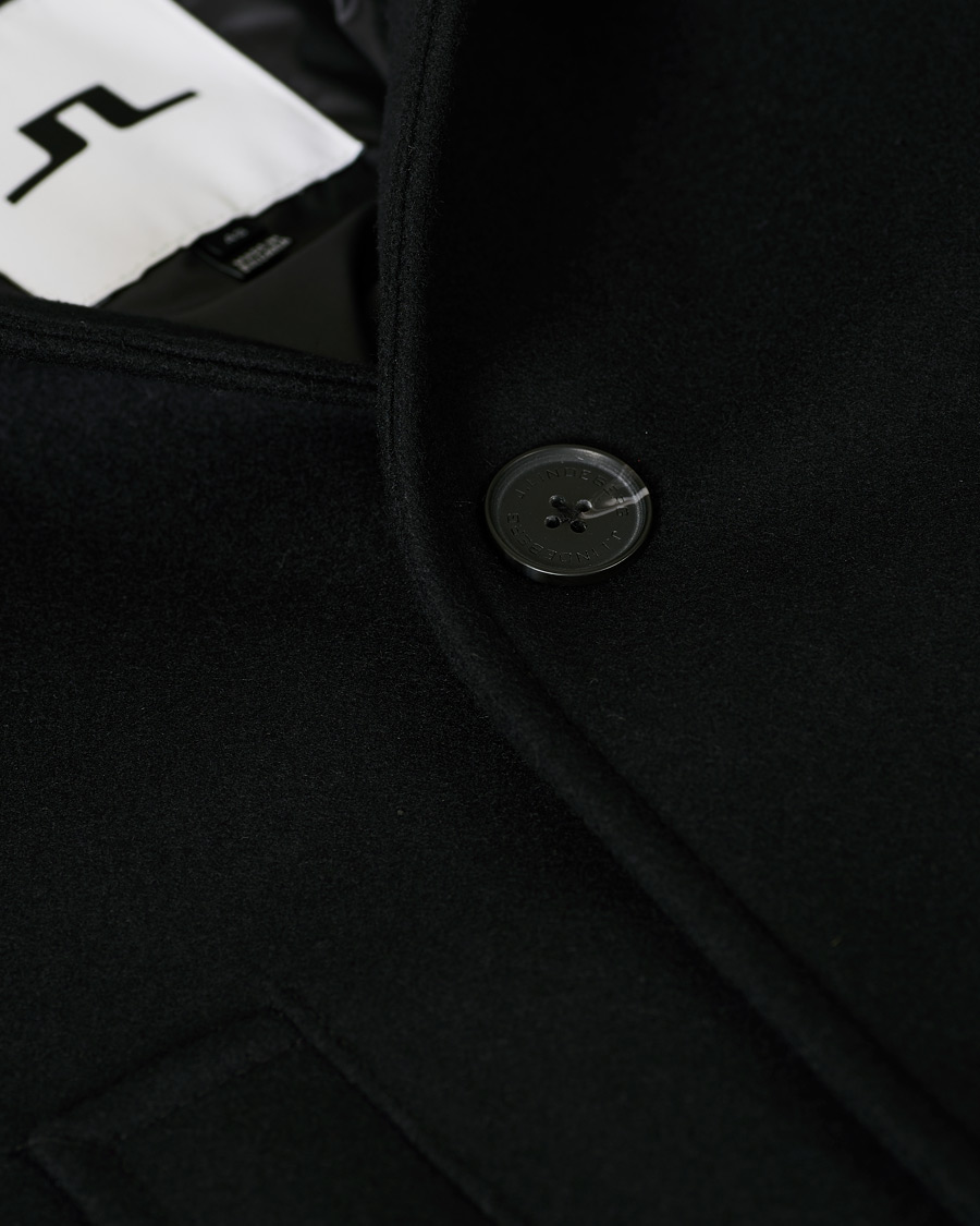 Heren | Jassen | J.Lindeberg | Kali Wool Stand Up Collar Coat Black