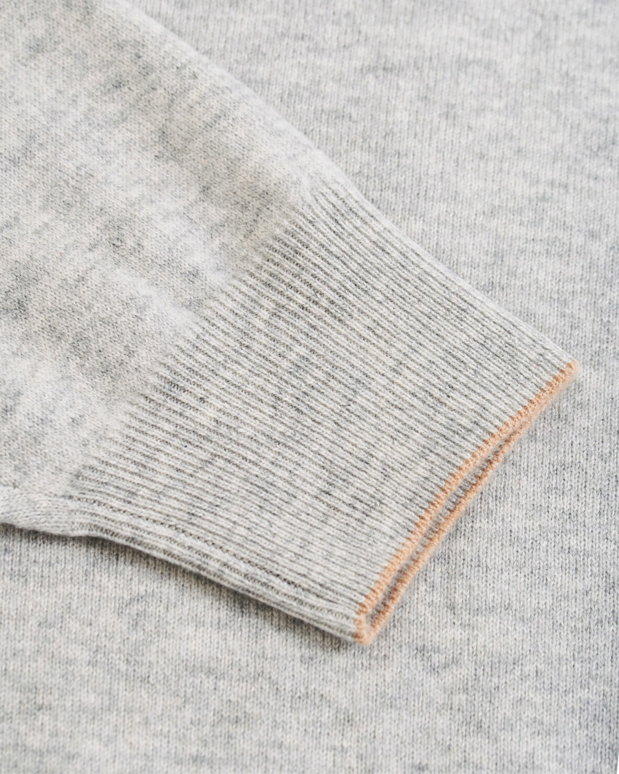 Heren | Truien | Brunello Cucinelli | 2 Ply Cashmere Half Zip Light Grey