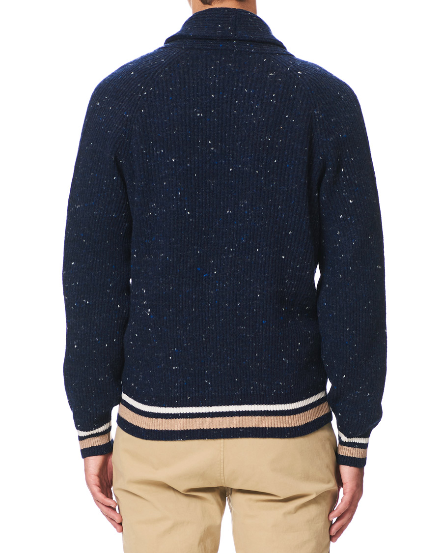 Heren | Truien | Brunello Cucinelli | Cashmere Blend Shawl Collar Cardigan Dark Blue
