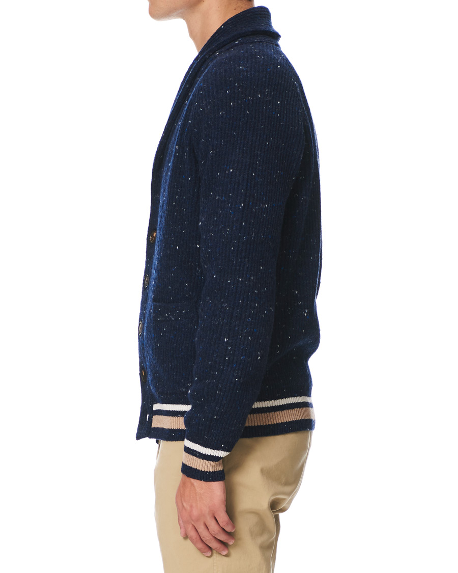Heren | Truien | Brunello Cucinelli | Cashmere Blend Shawl Collar Cardigan Dark Blue