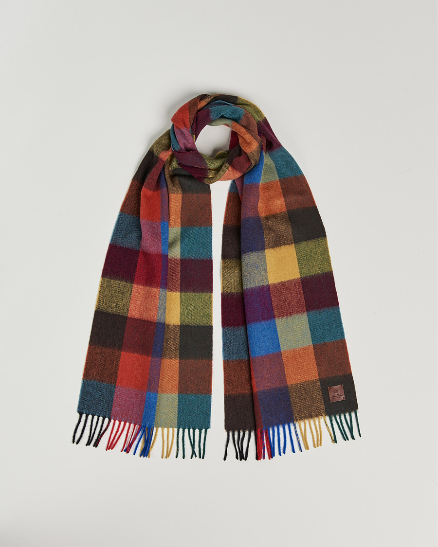 Heren | Amanda Christensen Wool Block Check Scarf Multi | Amanda Christensen | Wool Block Check Scarf Multi