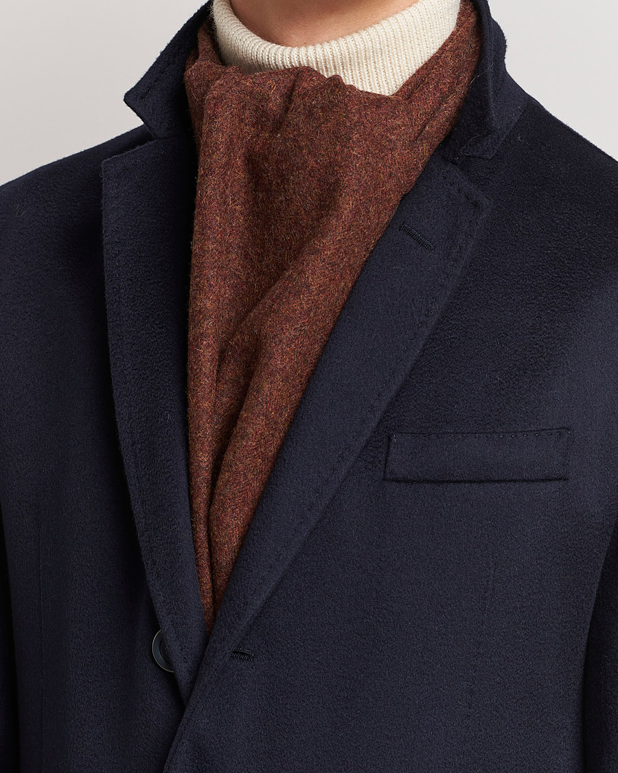 Heren | Amanda Christensen Merino Wool Scarf Rost Melange | Amanda Christensen | Merino Wool Scarf Rost Melange